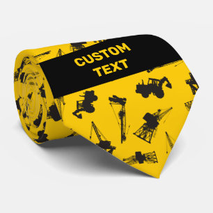 Construction Background Neck Tie