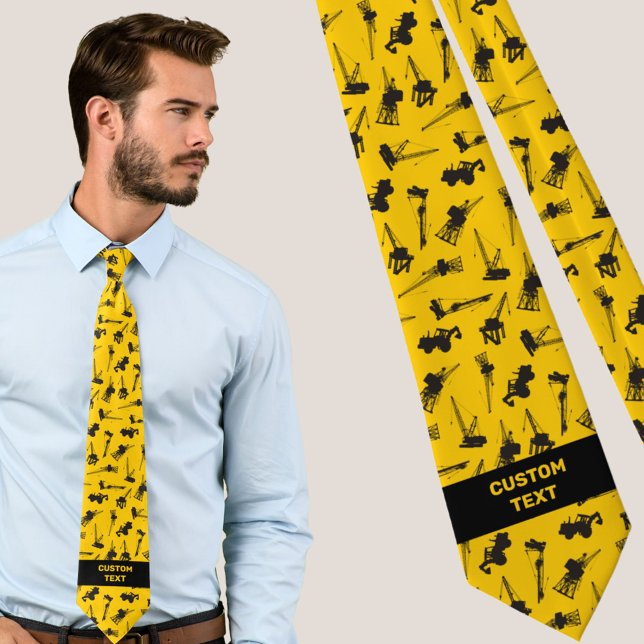 Construction Background Neck Tie (Creator Uploaded)