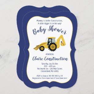 Construction Baby Shower Invitations Zazzle