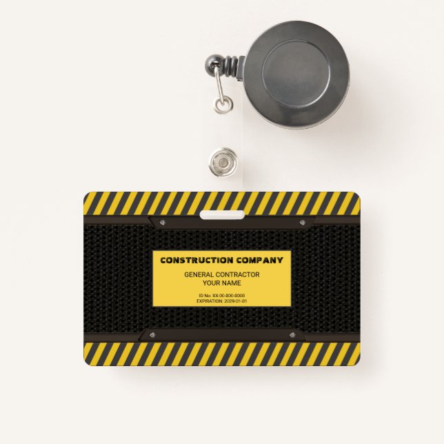 Construction Badge (Front with Retractable)