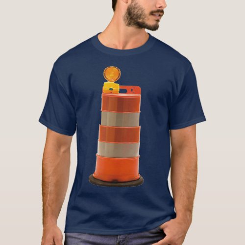 Construction Barrel Road Safety T_Shirt