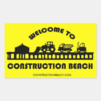 Construction Beach Sticker