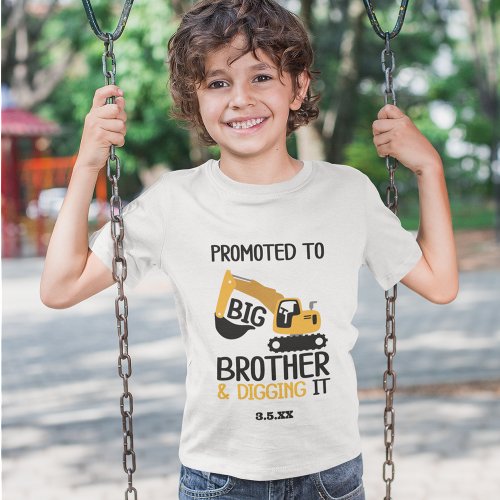 Construction Big Brother Digging It Kid T_Shirt