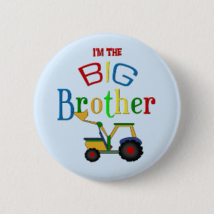 Construction Big Brother Gifts Button