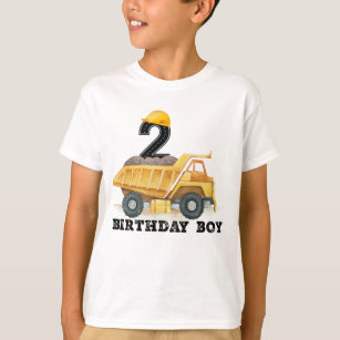 Construction Birthday 2nd Birthday Boy Dump Truck T-Shirt