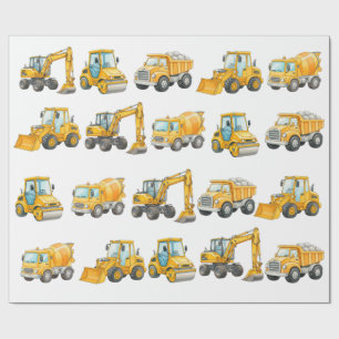 Construction Birthday Balloons Birthday Zone Wrapping Paper