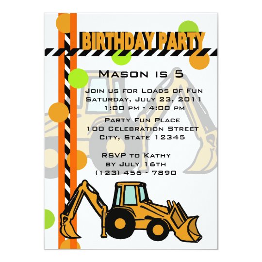 Construction Birthday Card | Zazzle.com