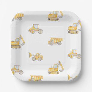 Construction Birthday Dump Trucks Birthday Paper Plates