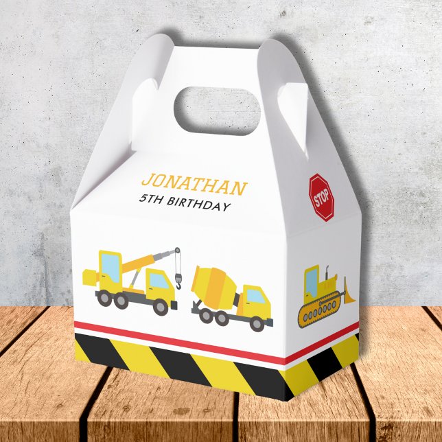 CONSTRUCTION birthday Favor Boxes (Creator Uploaded)