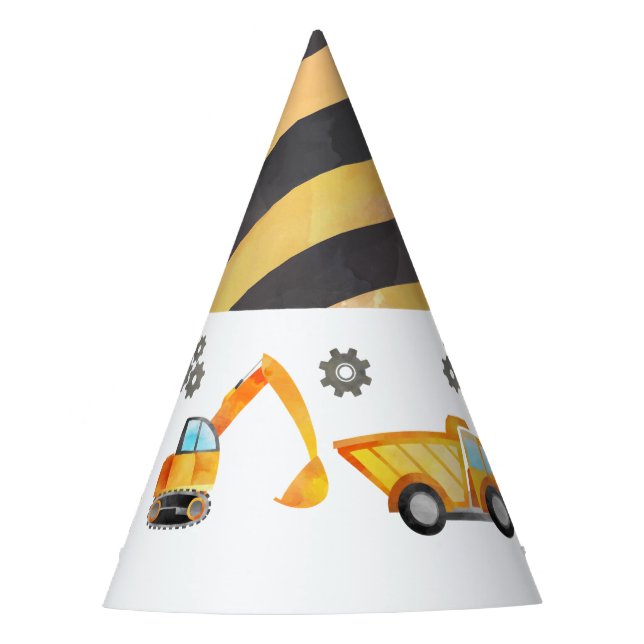 Construction Birthday Hat for a Construction Party (Front)