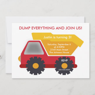 Construction Birthday Invitation