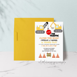 Construction Birthday Invitation