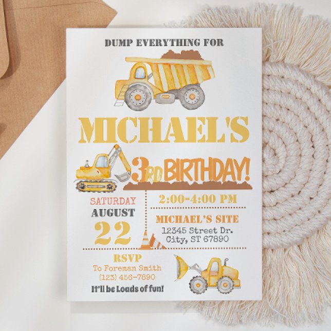 Construction Birthday Invitation (Creator Uploaded)