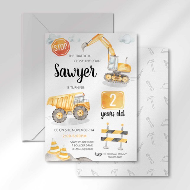Construction Birthday Invitation (Creator Uploaded)
