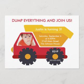 Construction Birthday Invitation