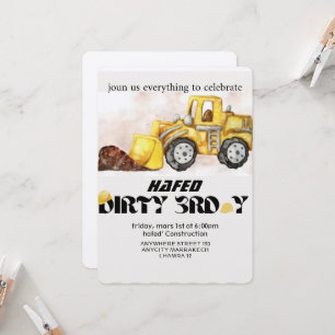 Construction Birthday Invitation Editable Dump Tru
