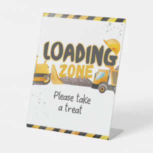 Construction Birthday - Loading Zone Pedestal Sign