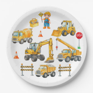 Construction Birthday Paper Plates