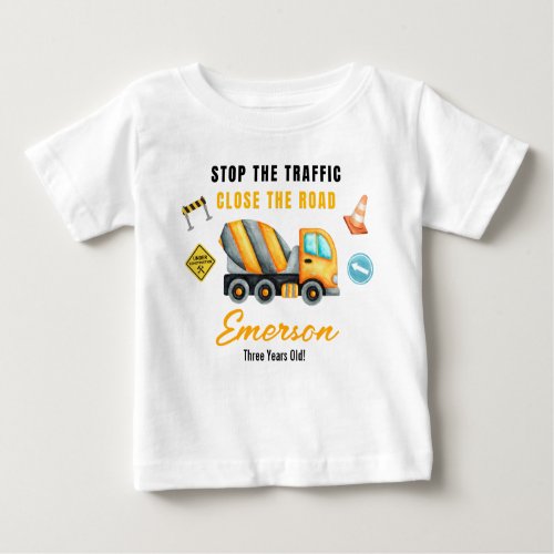 Construction Birthday Party Baby T_Shirt
