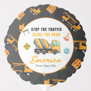 Construction Birthday Party Balloon