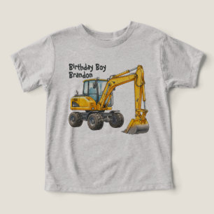 Construction Birthday Party Digger T-Shirt Toddler T-shirt