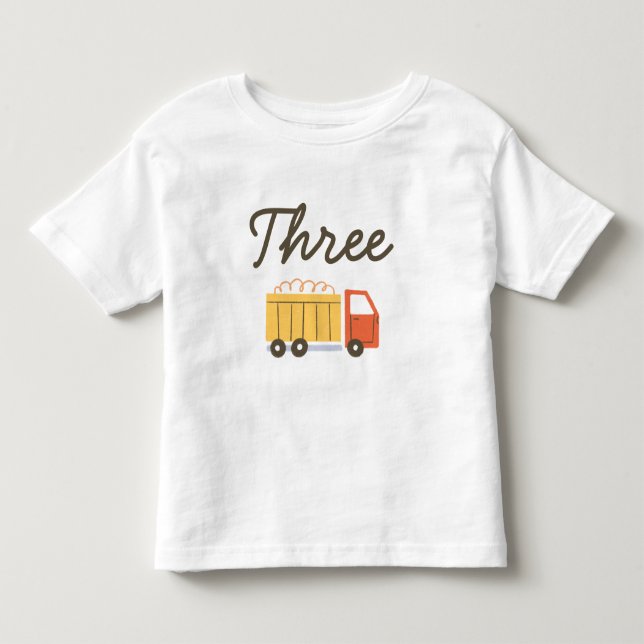 Construction Birthday Party Dump Truck Toddler T-s T-shirt (Front)