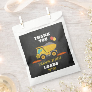 Construction Birthday Party Favor Bag