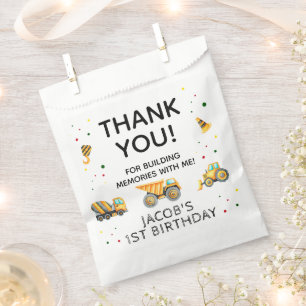 Construction Birthday Party Favor Dump Truck Bag