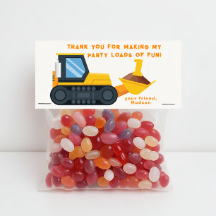 Construction Birthday Party Favor Tag – Yellow
