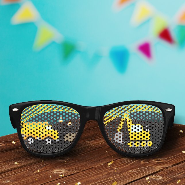 Construction Birthday Party Fun Boy Kids Sunglasses (Creator Uploaded)