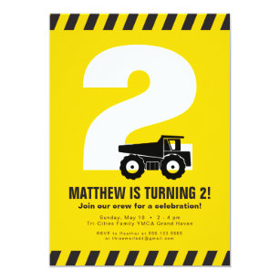 construction birthday invitations zazzle