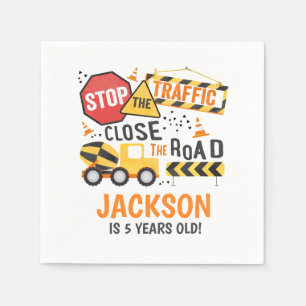 Construction Birthday Party Napkin Dump Truck