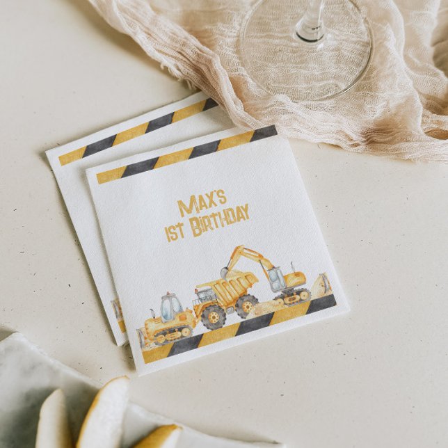 Construction Birthday Party Napkins (Creator Uploaded)