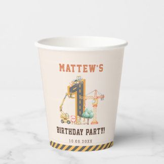 Construction Birthday Party Paper Cups