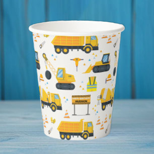 Construction Birthday Party Paper Cups – Yellow Du