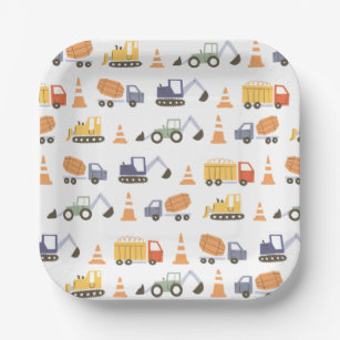 Construction Birthday Party Paper Plates