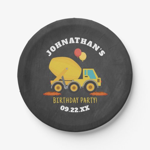 Construction Birthday Party Paper Plates