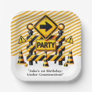 Construction Birthday Party  Paper Plates