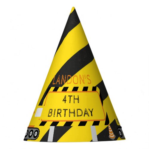 Construction Birthday Party Personalized Party Hat
