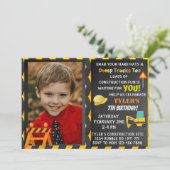 Construction Birthday Party Photo Invitation (Standing Front)