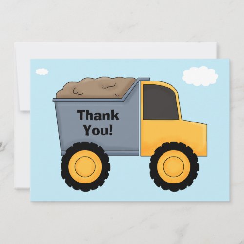 Construction Birthday Party Thank You