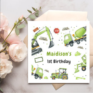 Construction  Birthday Party Thank You  Napkins