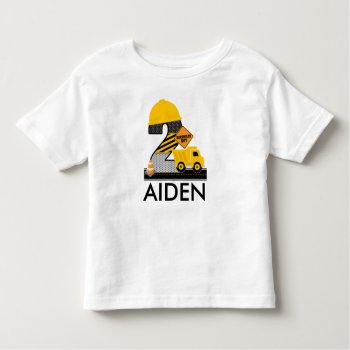 Construction Birthday Shirt  Age 2 Reglan Toddler T-shirt by Celebration_Shoppe at Zazzle