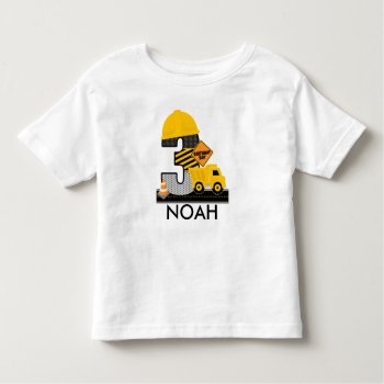 Construction Birthday Shirt  Dump Truck Age 3 Toddler T-shirt by Celebration_Shoppe at Zazzle