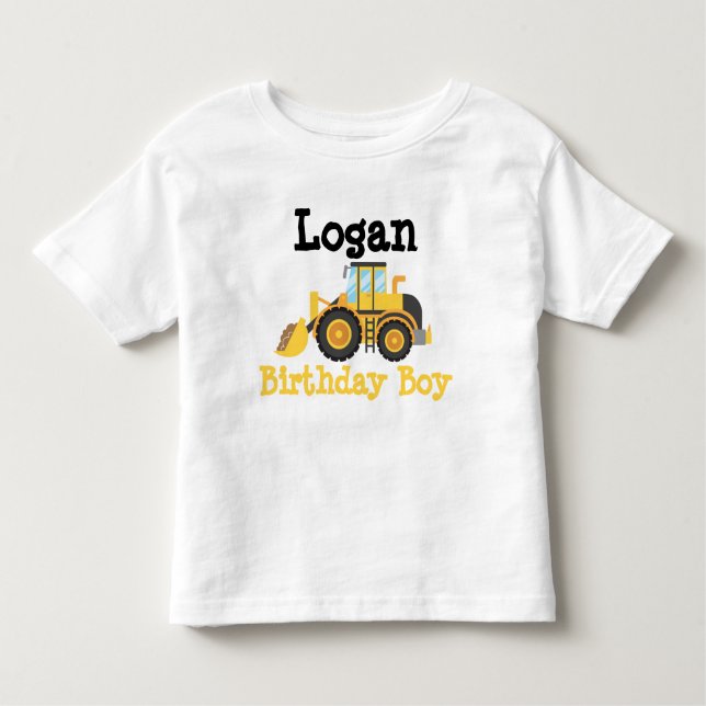 Construction Birthday Toddler T-shirt (Front)