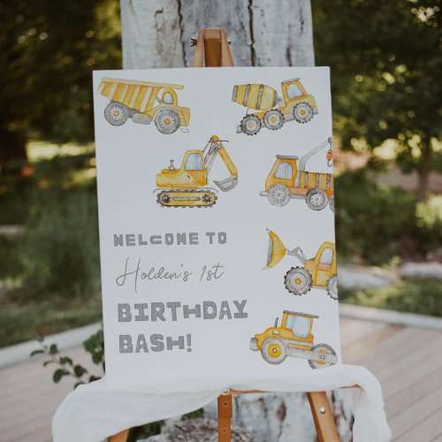 Construction Birthday Welcome Sign