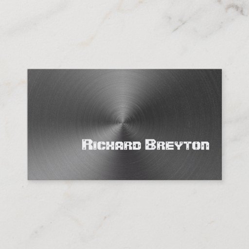 Customizable Construction black grey metal custom business cards