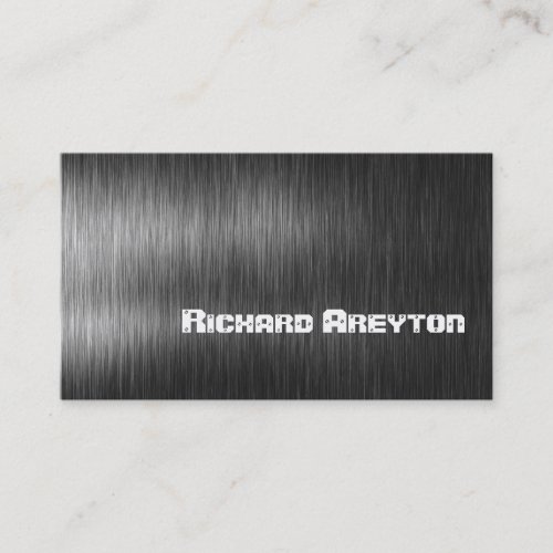 Construction black grey metal custom business card template