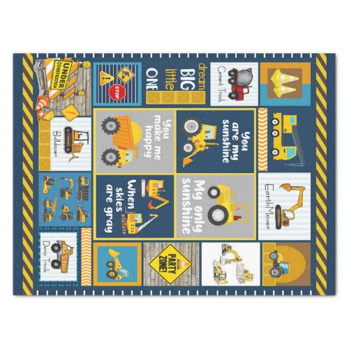 Construction Blanket Construction Gifts Tissue Paper