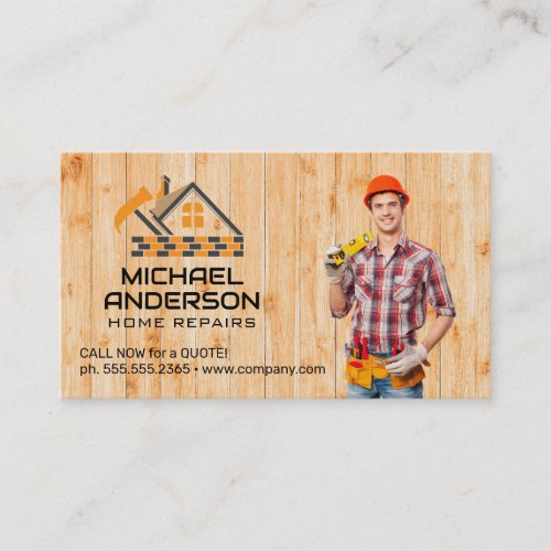 Construction Blue Collar | Home Renovations Business Card